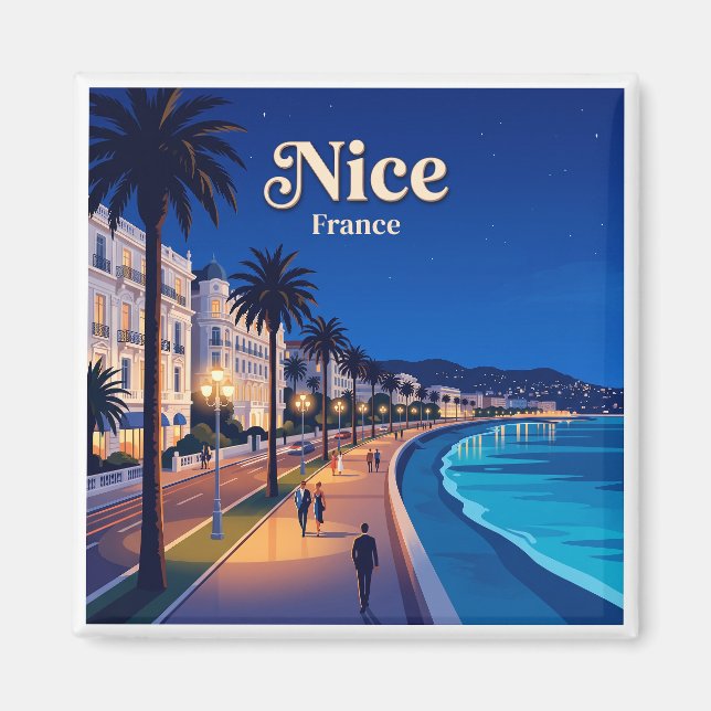 Imã Passeio dos Ingleses à Noite Nice França (Frente)