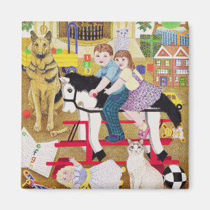 Imã Passeio-um-Galo-Cavalo