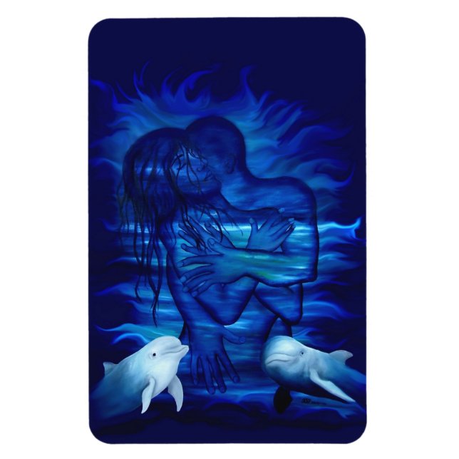 Ímã Passion act - par com o par Dolphin (Vertical)