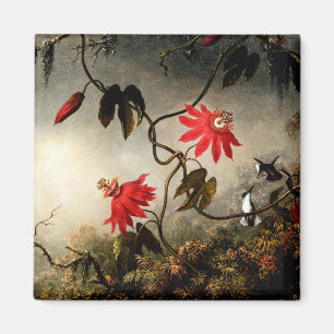 Imã Passion Flowers with Hummingbird , por M.J. Cabeç