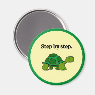 Imã Passo a Passo Cartoon Turtle, vitória persistente