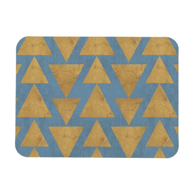 Ímã Passo Geo Externo | Padrão Dourado e azul (Horizontal)