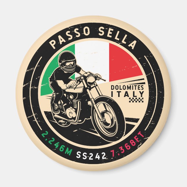 Imã Passo Sella | Itália | Motociclos (Frente)