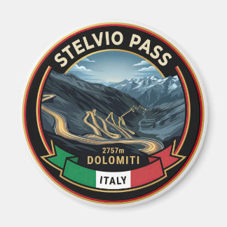 Imã Passo Stelvio - Famosa Estrada de Montanha Itália