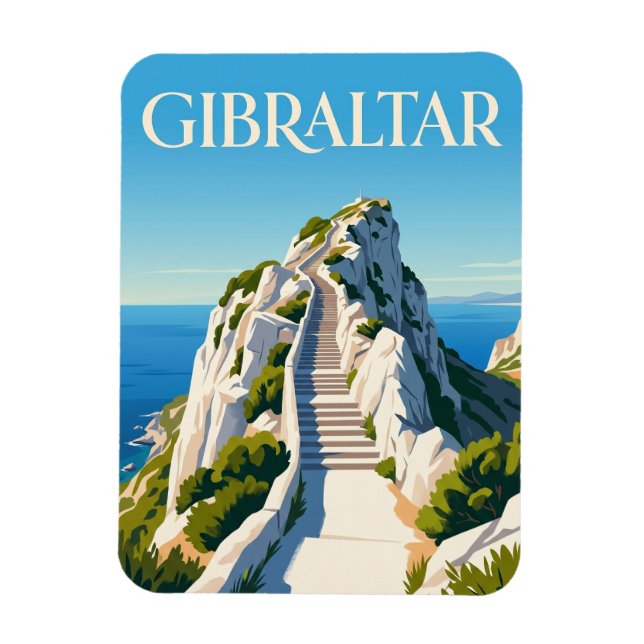 Ímã Passos Mediterrâneos Gibraltar (Vertical)
