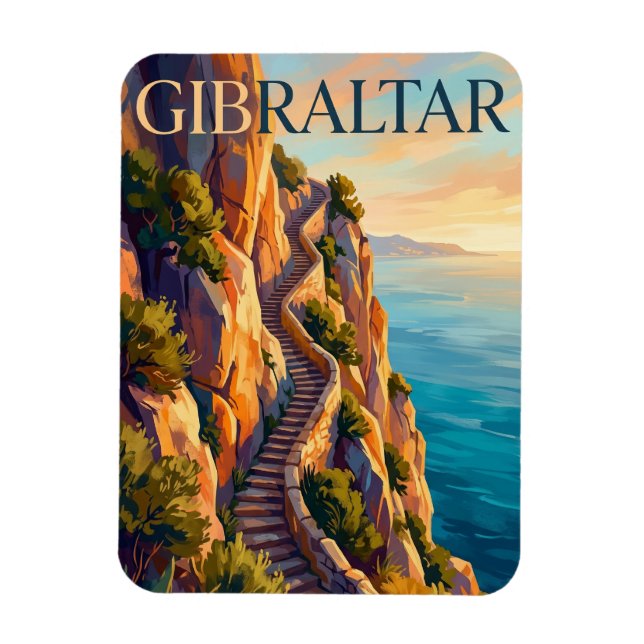 Ímã Passos Mediterrâneos, Gibraltar, Rocha Superior (Vertical)
