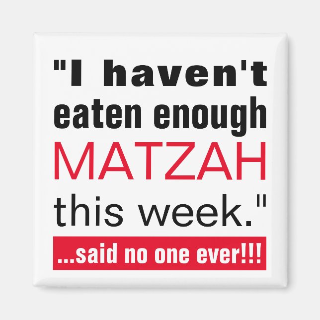 Imã Passover Funny Matzah (Frente)