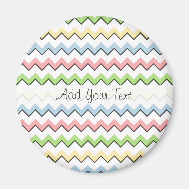 Imã Pastel Chevron-Drop Shadow por Shirley Taylor (Frente)