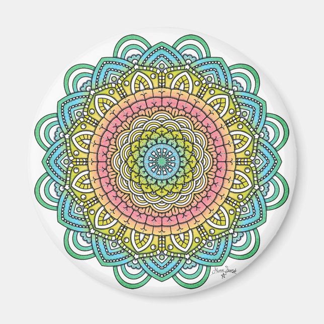 Imã Pastel Defleur Mandala (Frente)
