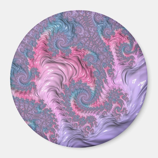 Imã Pastel Fractal (Frente)