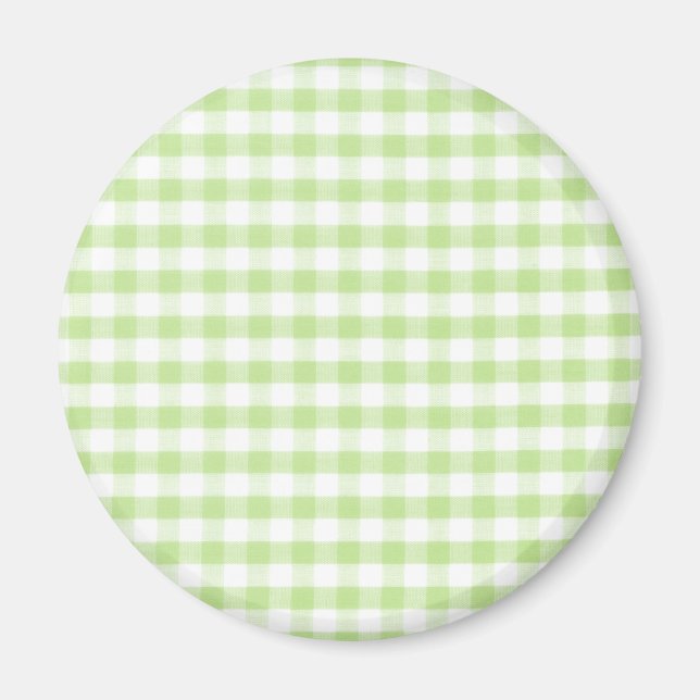 Imã Pastel Green Gingham (Frente)