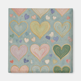 Imã Pastel Heart Tapeçaria