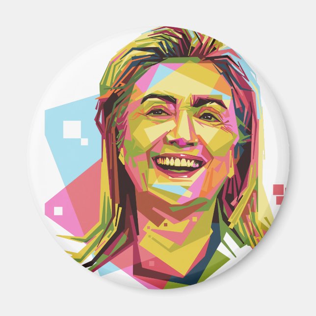Imã pastel Hillary Clinton (Frente)