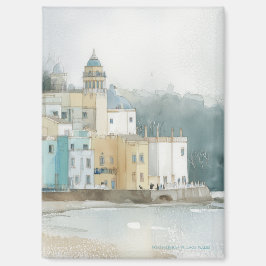 Imã Pastel Portmeirion, Wales in Watercolor