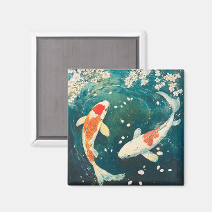 Imã Pastel Primavera Koi Blossom