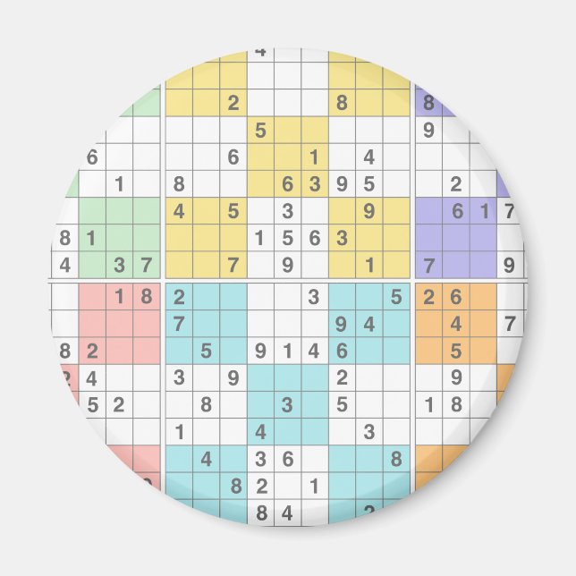 Imã pastel sudoku (Frente)