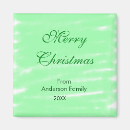 Imã Pastel verde aquarela feliz natal moderno