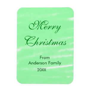 Ímã Pastel verde aquarela feliz natal moderno