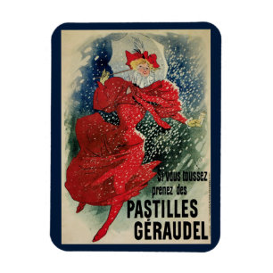 Ímã Pastilhas Antigas Art Nouveau Geraudel para Tosse