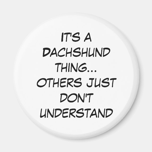 Imã Pastilhas Suburbanas de Chicagoland Dachshund (Frente)