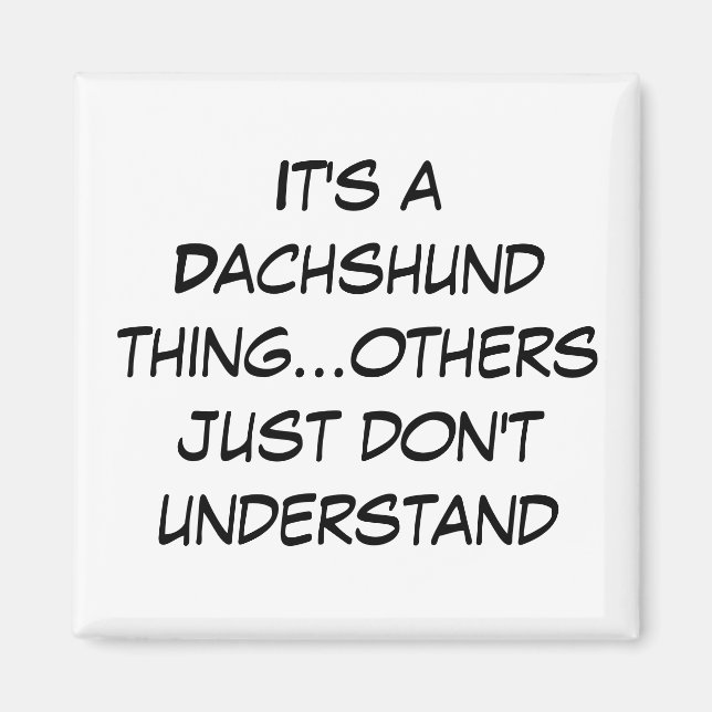 Imã Pastilhas Suburbanas de Chicagoland Dachshund (Frente)