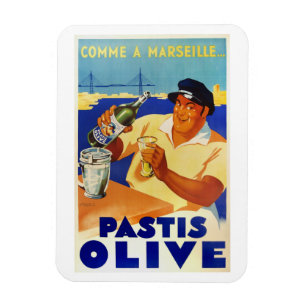 Ímã Pastis Olive - Vintage Poster