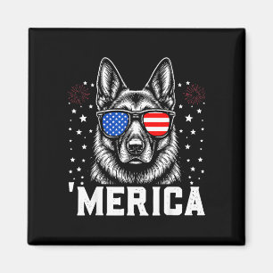 Imã Pastor alemão 4 de julho merica bandeira dos eua