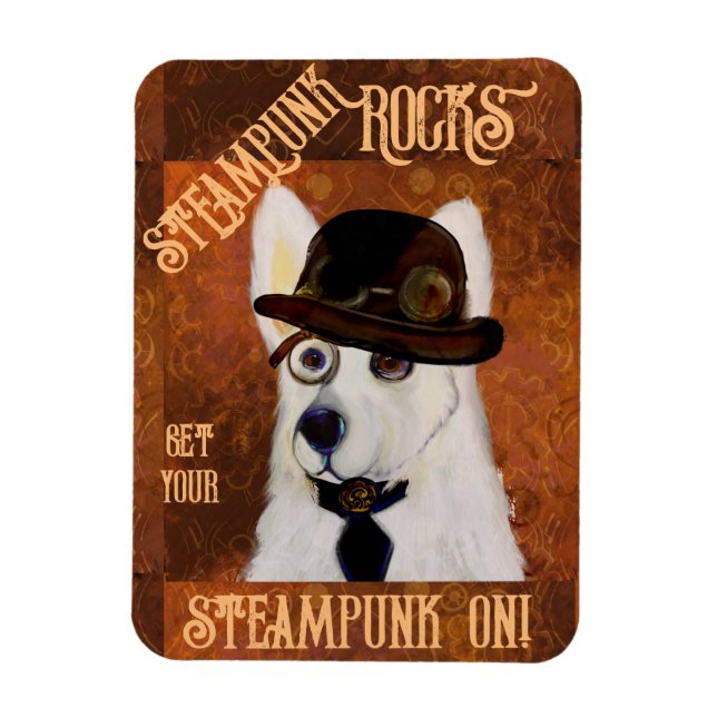 Ímã Pastor Alemão Steampunk        (Vertical)