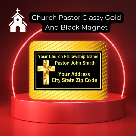 Ímã Pastor Clássico Dourado E Negro