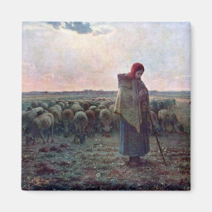 Imã Pastores com seu rebanho, Jean-Francois Millet