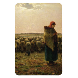 Ímã Pastores Com Seu Trancal Jean-Francois Millet