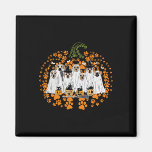 Imã Pata-Cão Imprimir Pumpkin outono Cair Cachorro Fan