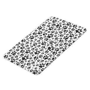 Ímã Patas de Cachorro Preto e Branco com Bolinhas 
