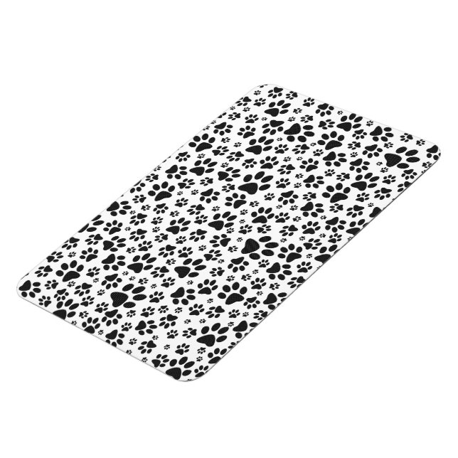 Ímã Patas de Cachorro Preto e Branco com Bolinhas  (Left Side)