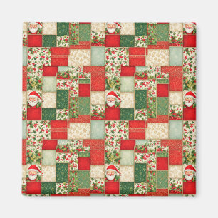 Imã Patches de Natal em Vermelho e Verde