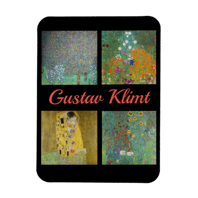 Ímã Patchwork de obras de arte do Gustav Klimt (Vertical)