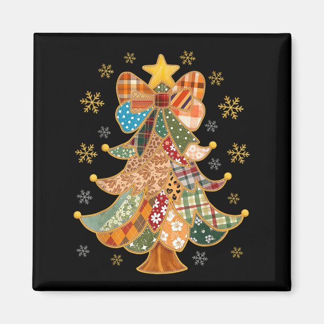 Imã Patchwork Xmas Coquette Lace Feliz Bright Chri (Frente)