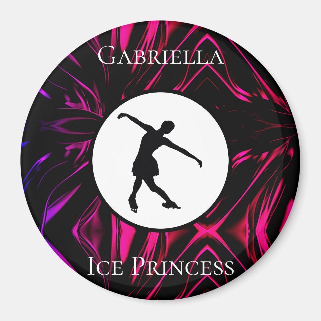 Imã Patinação Artística "Princesa do Gelo" Personaliza (Frente)