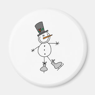 Imã Patinagem no gelo do boneco de neve