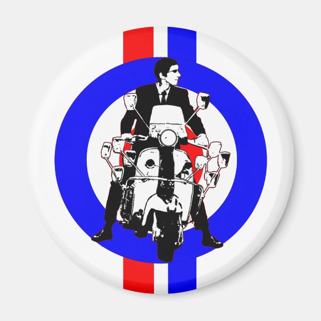 Imã Patinete 60 - Alvo Rideron e faixas (Frente)