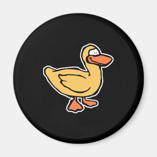 Imã pato amarelo feliz