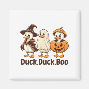 Imã Pato Boo Engraçado Feliz Fedorento Halloween Retro