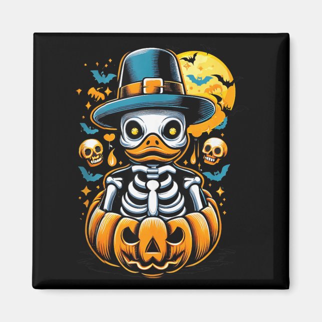 Imã Pato de Borracha Assustador de Halloween (Frente)