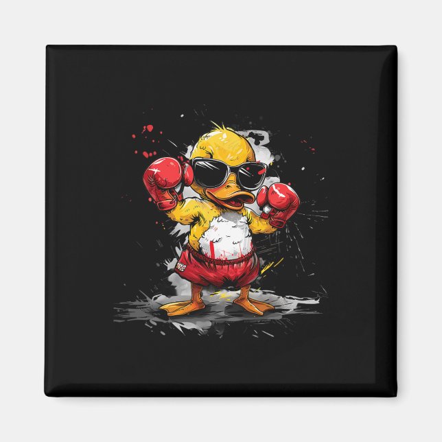 Imã Pato de Borracha de Boxe Luvas de Boxe Kickboxing  (Frente)