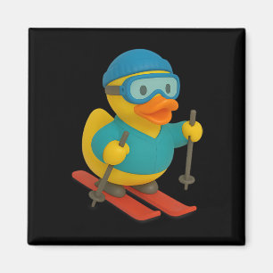 Imã Pato de Borracha de Esquiador Esquiando Pato de Es