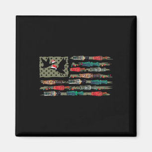 Imã Pato de Natal Chamando Bandeira de Natal Pato de N