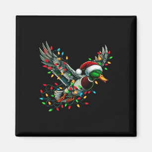 Imã Pato do Papai Noel Voador com Caça de Luzes de Nat