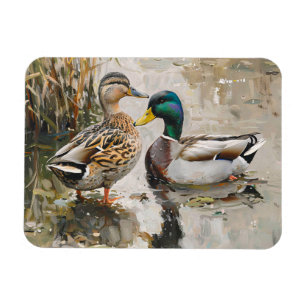 Ímã Pato e Mallard Willife Painting Flexível