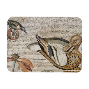 Ímã Pato e pássaro, mosaico de Nile, casa do Faun