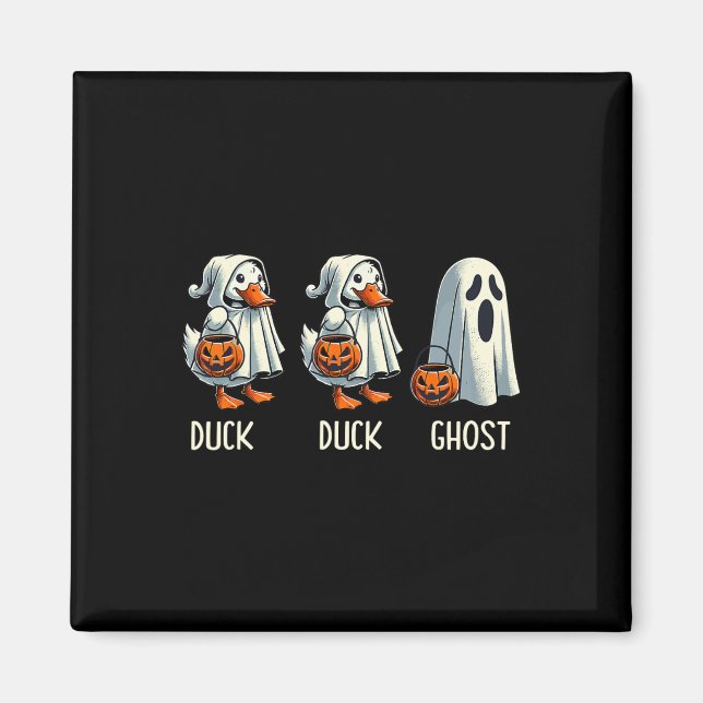 Imã Pato Ghost Pun Trunk Ou Tratar Truque Ou Tratar En (Frente)